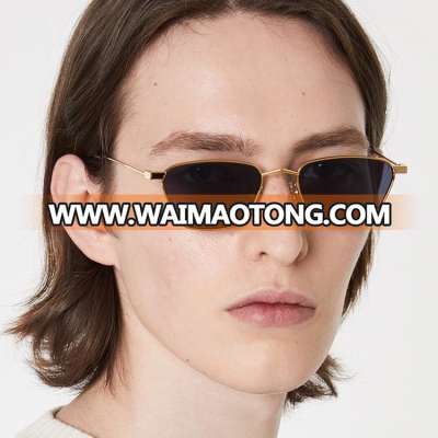 2019 New Fashion Square Sunglasses Men/Women Ocean lens Eyewear Metal Small Sun Glasses Vintage factory wholesale