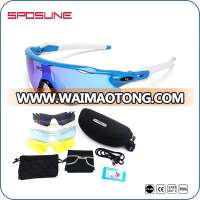 2016 Fashion custom promotional no minimum extreme cycling sunglasses with carrying box